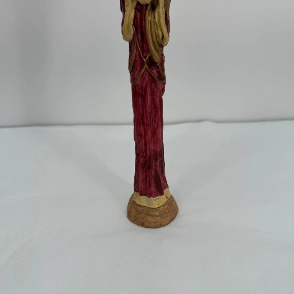 Windsor Collection Angel Collectible Skinny Figurine Red Gold VTG Christmas 12